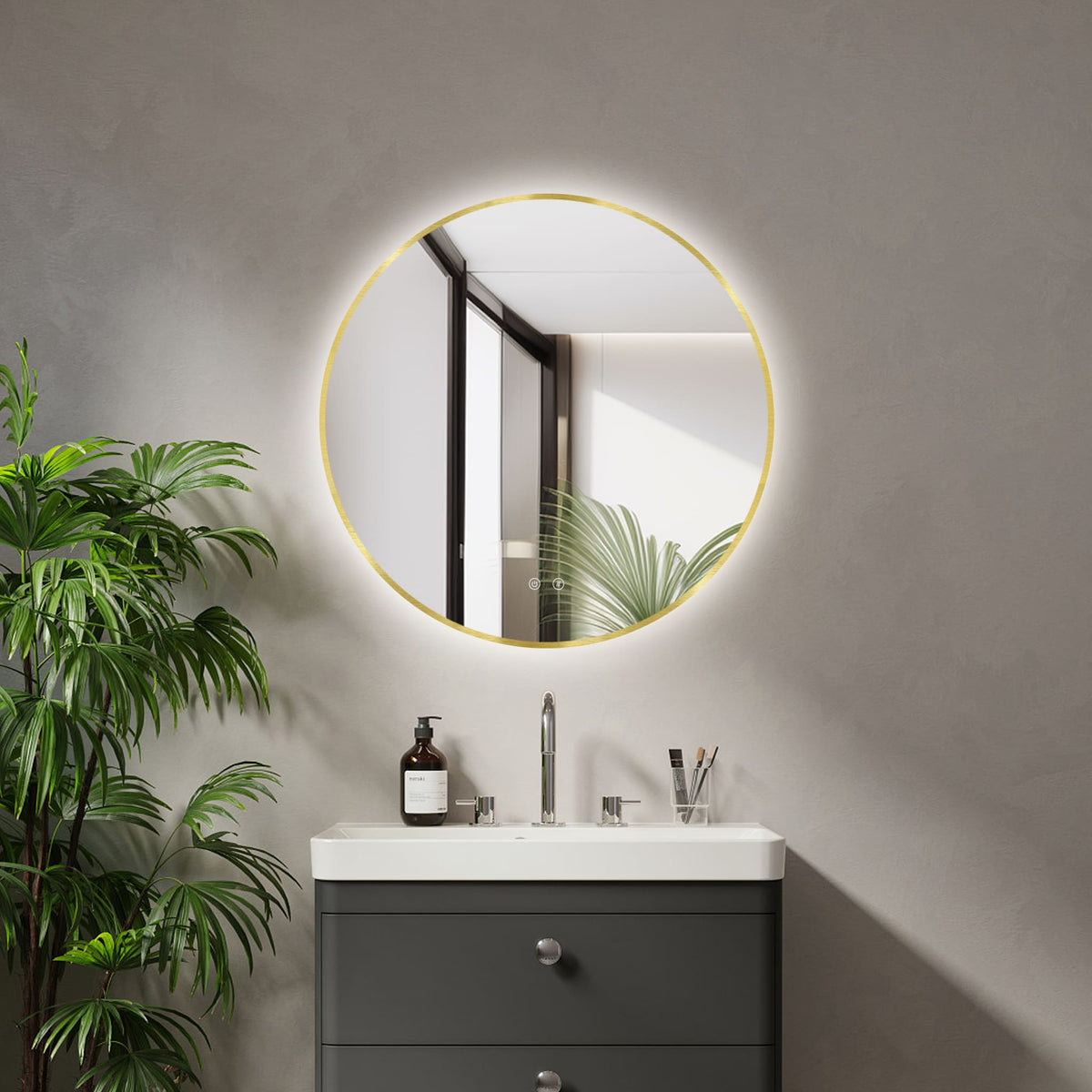 LED zrkadlo Ares Gold