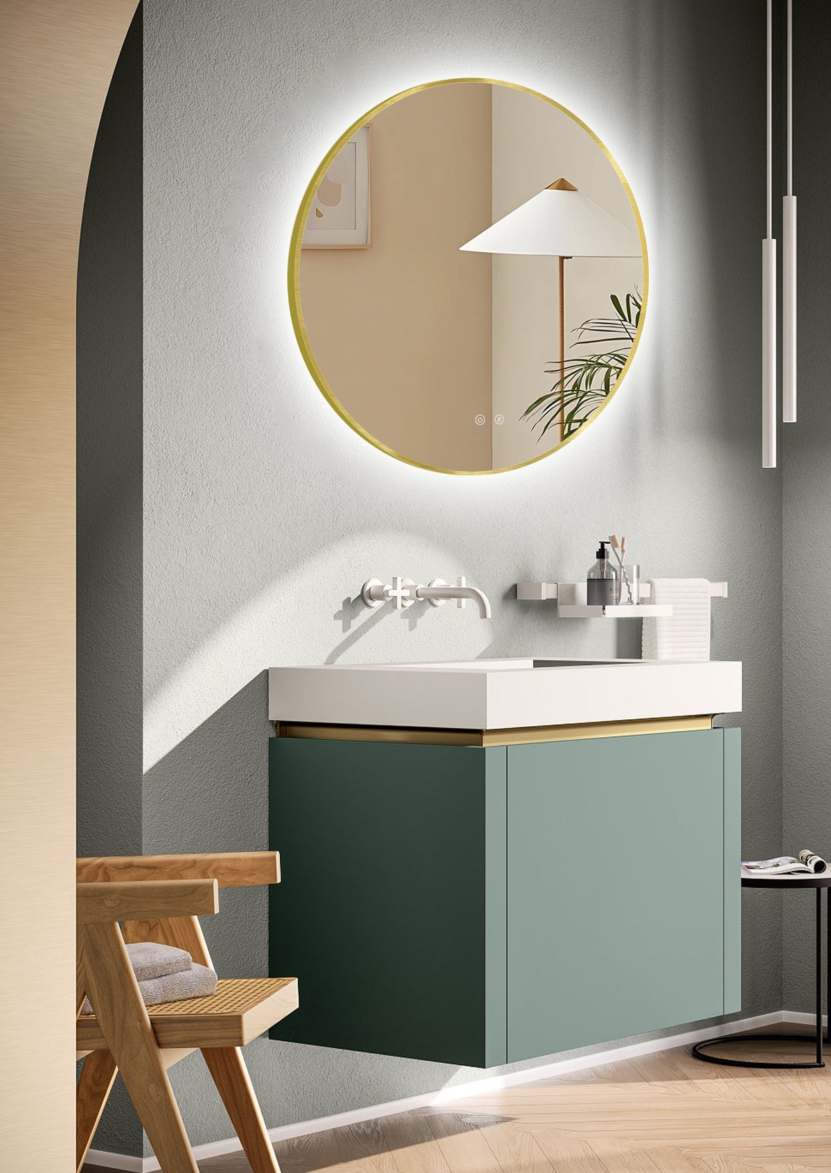 LED zrkadlo Ares Gold